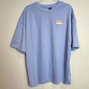 Ron Jon Surf Shop Men's Light Blue Polyester Short Sleeve Surf T-Shirt 3XL